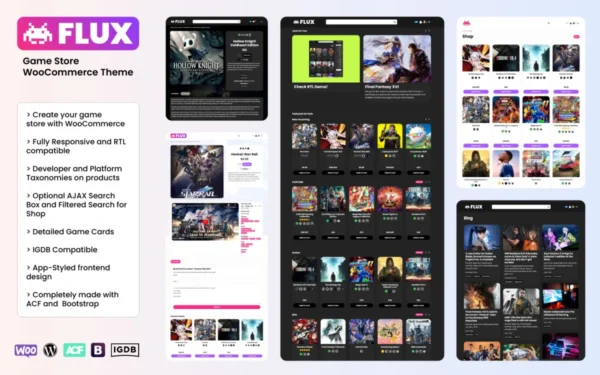 FLUX – Game Store WooCommerce Theme